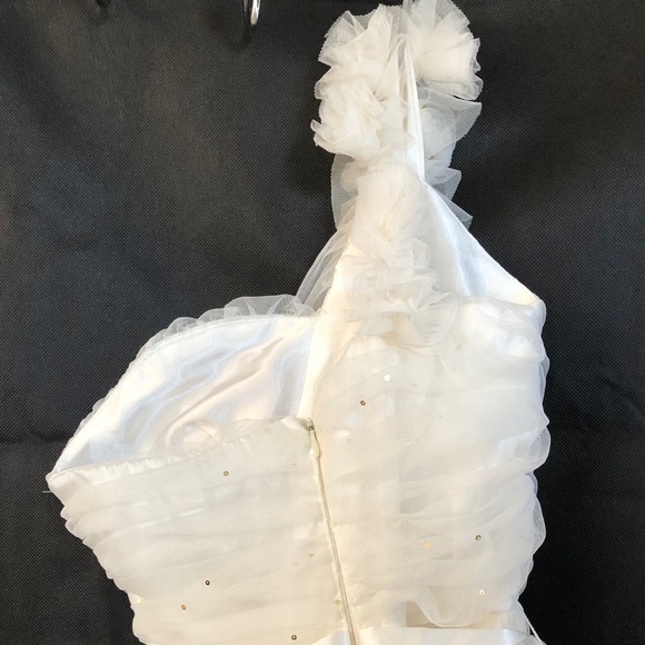 Tulle Layered Dress Off Shoulder SZ 4 Laura Petites - Picture 7 of 12